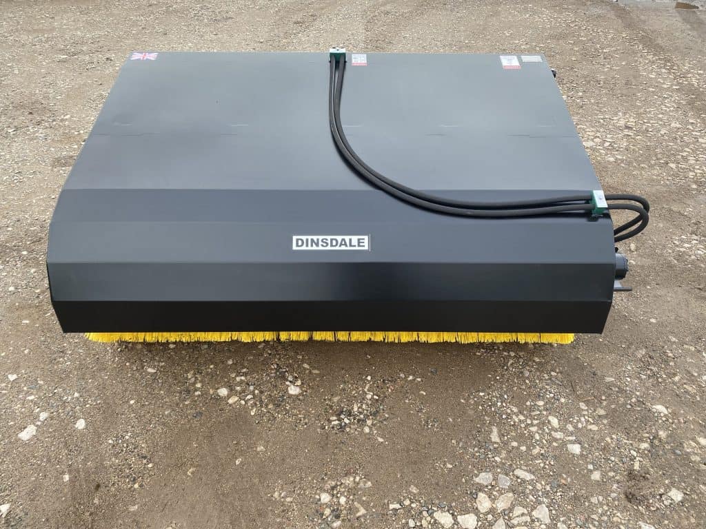Heavy-duty industrial sweeping brush for equipment cleaning and debris removal.