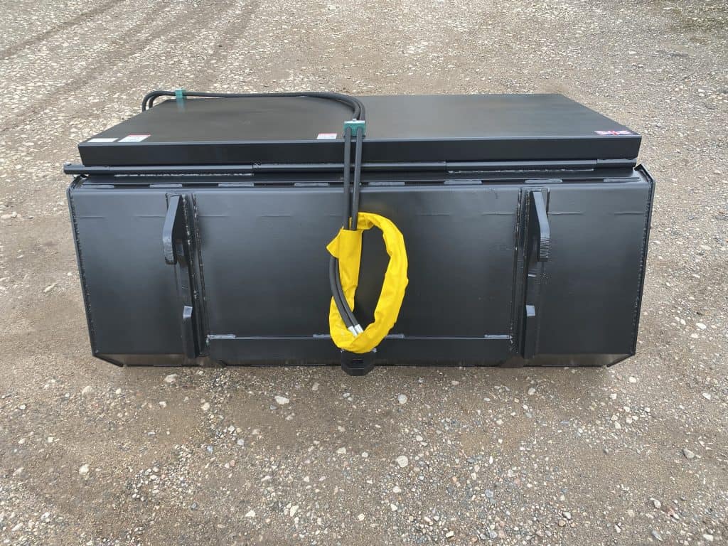 Electric pallet truck with durable steel frame for easy material transport.